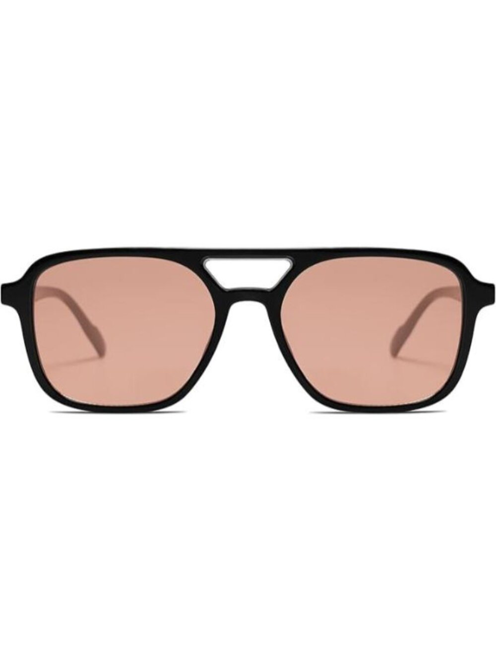 Sojos Women Aviator Sunglasses Rectangle Sun Glasses Black Frame Orange Lens